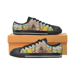Soft Coated Wheaten Terrier Black Canvas Women's Shoes/Large Size - TeeAmazing