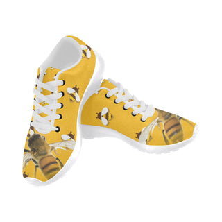 Bee Lover White Sneakers Size 13-15 for Men - TeeAmazing