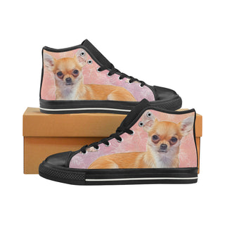 Chihuahua Lover Black High Top Canvas Shoes for Kid - TeeAmazing