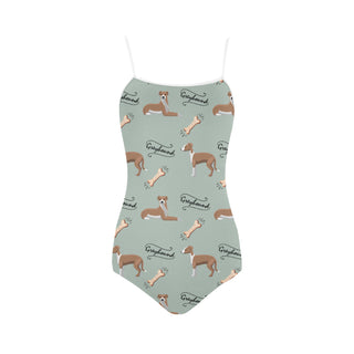 Greyhound Pattern Strap Swimsuit - TeeAmazing