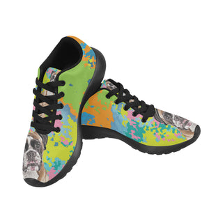 Boxer Water Colour No.2 Black Sneakers for Women - TeeAmazing