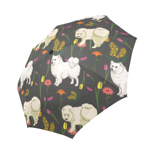 American Eskimo Dog Flower Auto-Foldable Umbrella - TeeAmazing