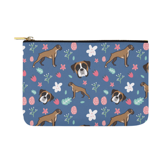Boxer Flower Carry-All Pouch 12.5''x8.5'' - TeeAmazing
