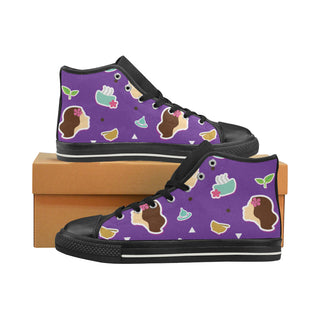 Chemist Pattern Black High Top Canvas Shoes for Kid - TeeAmazing