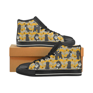 Portuguese water dog Black High Top Canvas Shoes for Kid - TeeAmazing