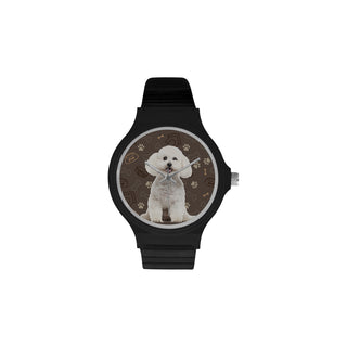 Bichon Frise Dog Unisex Round Plastic Watch - TeeAmazing