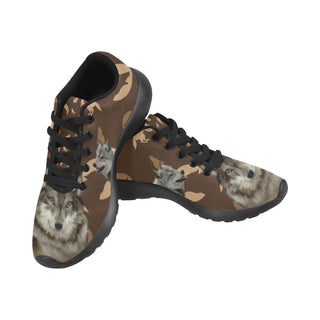 Wolf Lover Black Sneakers Size 13-15 for Men - TeeAmazing
