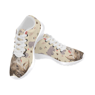 Rhino White Sneakers for Men - TeeAmazing