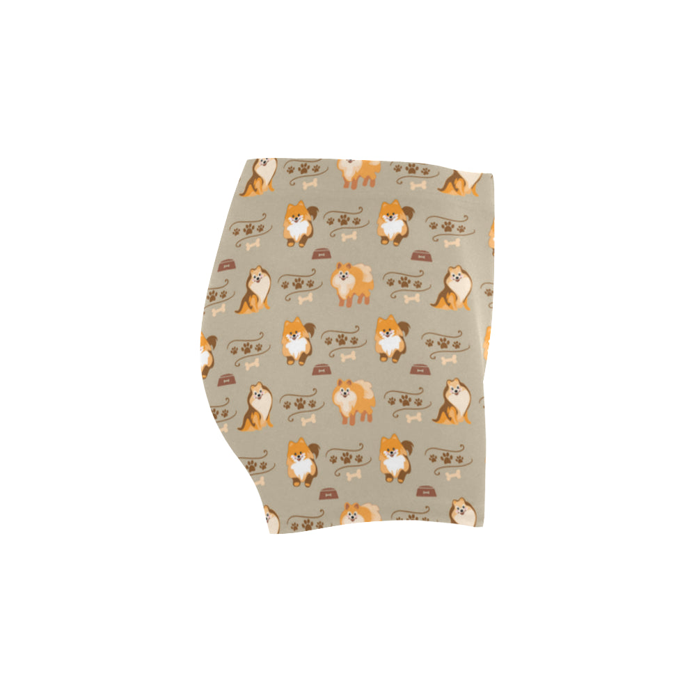 Pomeranian Pattern Briseis Skinny Shorts - TeeAmazing
