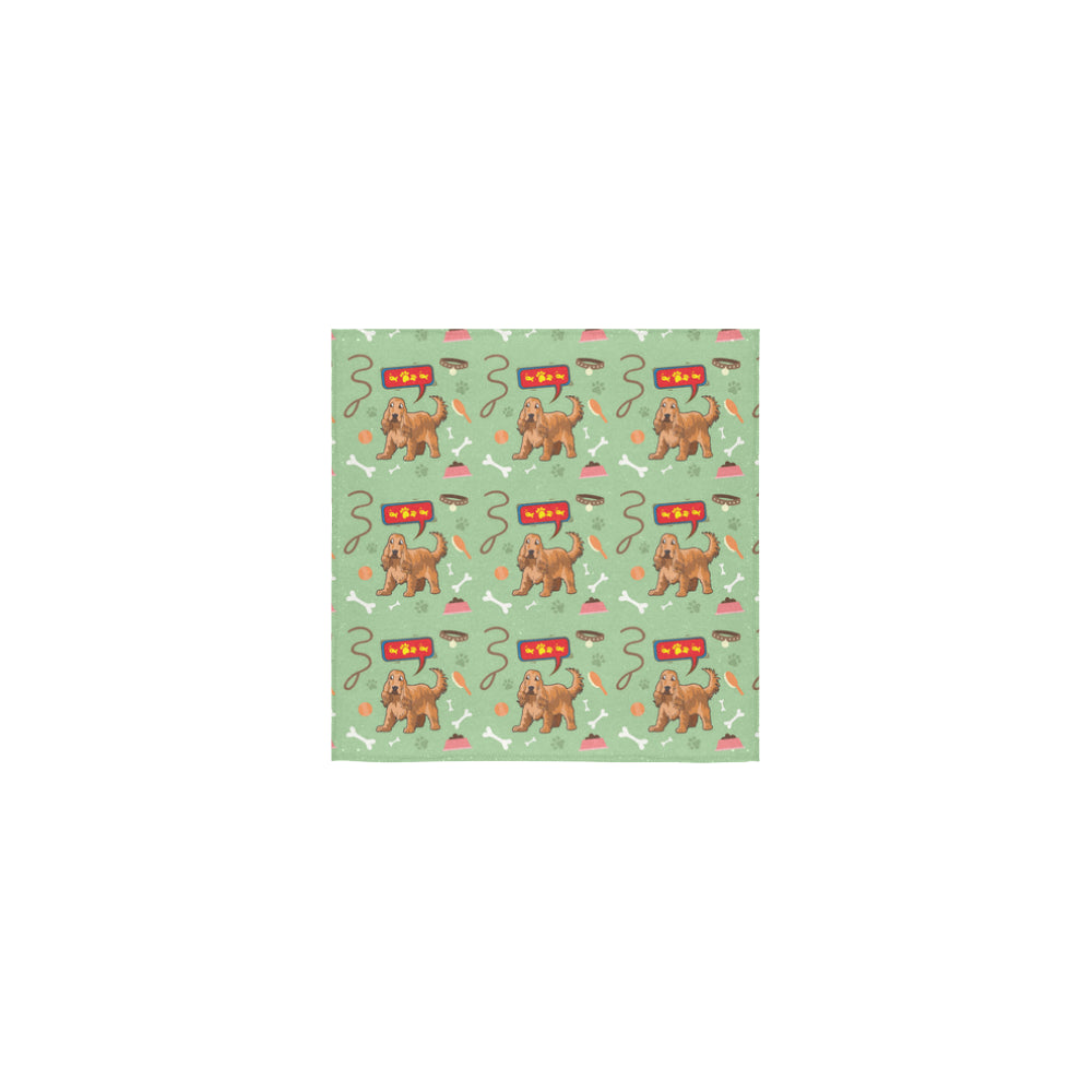 American Cocker Spaniel Pattern Square Towel 13x13 - TeeAmazing