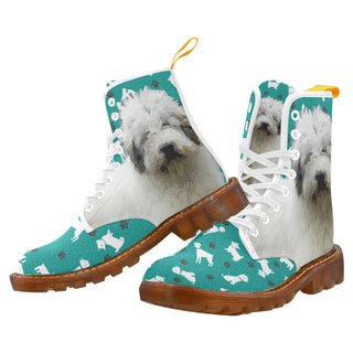 Mioritic Shepherd Dog White Boots For Men - TeeAmazing