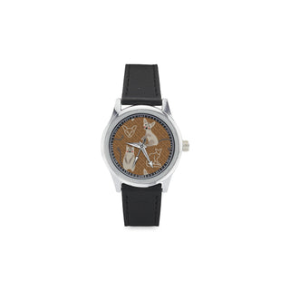 Javanese Cat Kid's Stainless Steel Leather Strap Watch - TeeAmazing