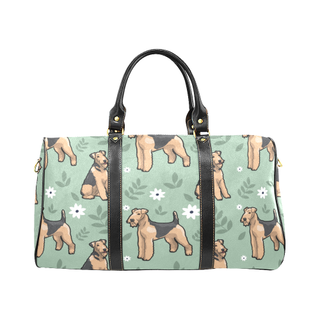 Airedale Terrier Flower New Waterproof Travel Bag/Large - TeeAmazing