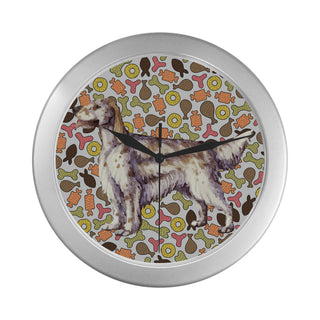 English Setter Silver Color Wall Clock - TeeAmazing