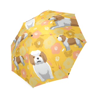 Petit Basset Griffon Vendéen Flower Foldable Umbrella - TeeAmazing