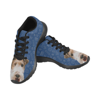 Wire Hair Fox Terrier Dog Black Sneakers Size 13-15 for Men - TeeAmazing