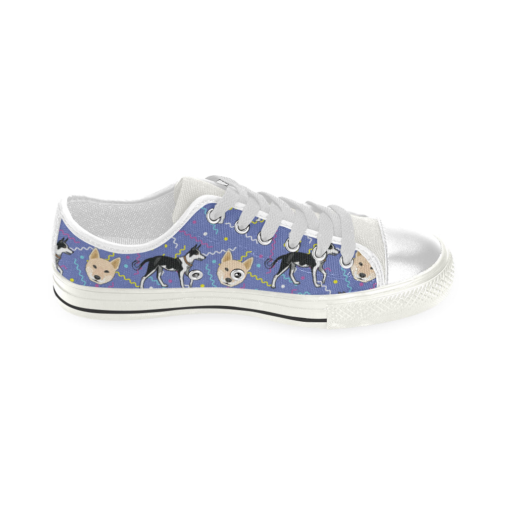 Canaan Dog White Low Top Canvas Shoes for Kid - TeeAmazing