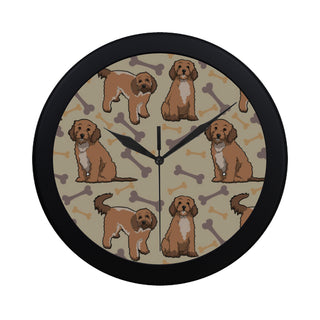 Cockapoo ฺBlack Circular Plastic Wall clock - TeeAmazing