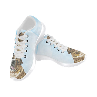 English Bulldog Water Colour No.1 White Sneakers Size 13-15 for Men - TeeAmazing