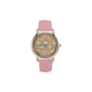 Sheep Women's Rose Gold Leather Strap Watch - TeeAmazing