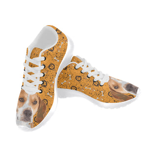 Coonhound White Sneakers for Men - TeeAmazing