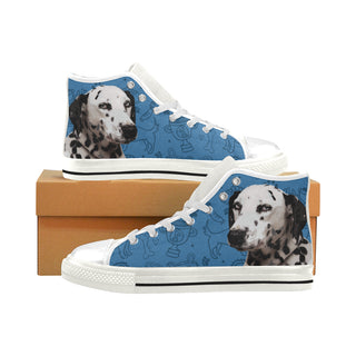 Dalmatian Dog White Men’s Classic High Top Canvas Shoes - TeeAmazing