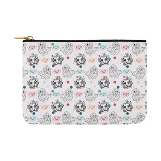 Maltese Pattern Carry-All Pouch 12.5x8.5 - TeeAmazing