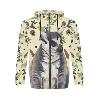 Lemur All Over Print Full Zip Hoodie for Men - TeeAmazing