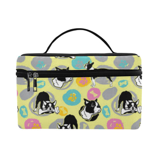 Boston Terrier Pattern Cosmetic Bag/Large - TeeAmazing