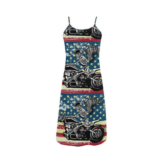 Skeleton Biker Alcestis Slip Dress - TeeAmazing