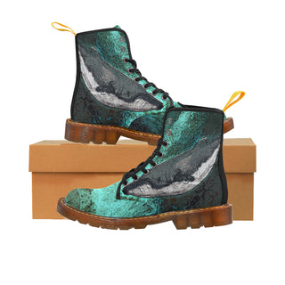 Whales Black Boots For Women - TeeAmazing