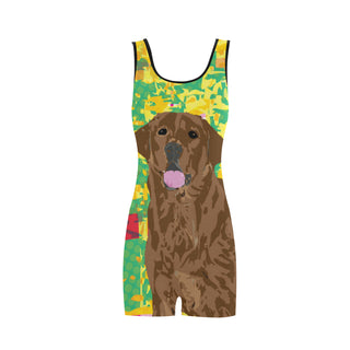 Chocolate Lab Classic One Piece Swimwear - TeeAmazing