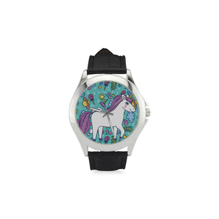 Unicorn Women's Classic Leather Strap Watch - TeeAmazing