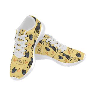 Cane Corso Pattern White Sneakers for Women - TeeAmazing