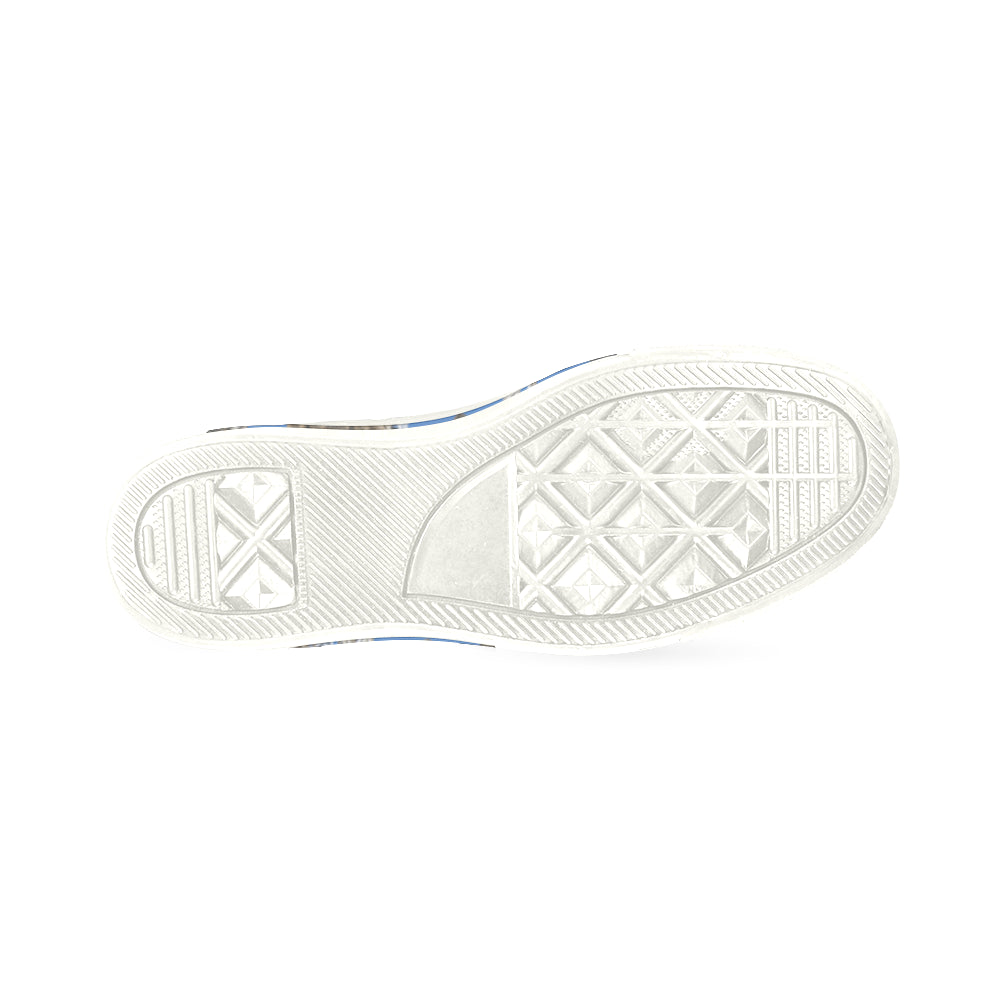 Wolf Pattern White Women's Classic Canvas Shoes - TeeAmazing