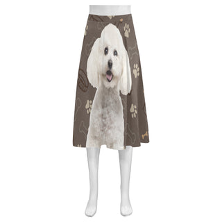 Bichon Frise Dog Mnemosyne Women's Crepe Skirt (Model D16) - TeeAmazing