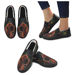 Great Dane Glow Design 2 Black Women's Slip-on Canvas Shoes - TeeAmazing