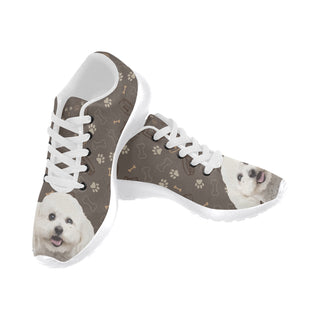 Bichon Frise Dog White Sneakers Size 13-15 for Men - TeeAmazing