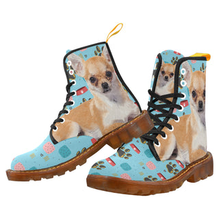 Chihuahua Black Boots For Men - TeeAmazing