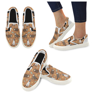 Cat Pattern White Women's Slip-on Canvas Shoes - TeeAmazing