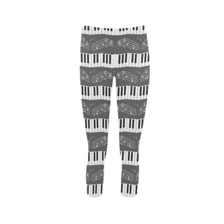 Piano Pattern Capri Legging - TeeAmazing