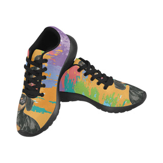 Dachshund Water Colour No.2 Black Sneakers for Women - TeeAmazing