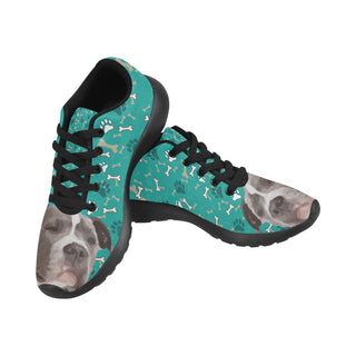 Staffordshire Bull Terrier Black Sneakers for Women - TeeAmazing