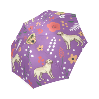 Labrador Retriever Flower Foldable Umbrella - TeeAmazing