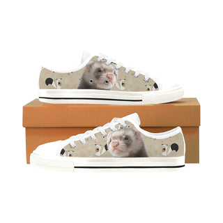 Ferret White Men's Classic Canvas Shoes/Large Size - TeeAmazing