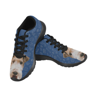 Wire Hair Fox Terrier Dog Black Sneakers for Women - TeeAmazing