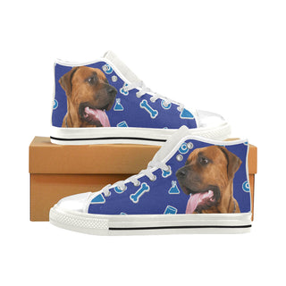 Tosa Dog White Men’s Classic High Top Canvas Shoes - TeeAmazing