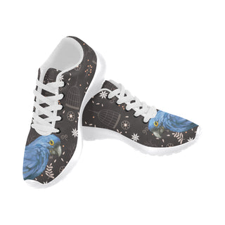 Hyacinth Macaw Parrot White Sneakers Size 13-15 for Men - TeeAmazing