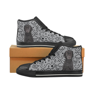 Curly Coated Retriever Black Women's Classic High Top Canvas Shoes - TeeAmazing