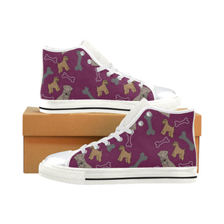 Soft Coated Wheaten Terrier Pattern White High Top Canvas Women's Shoes/Large Size - TeeAmazing